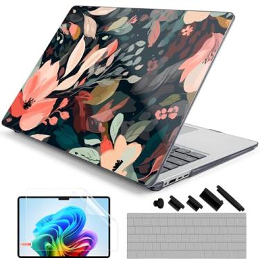 Imagem de DONGKE Capa para Microsoft Surface Laptop 2024, Windows 11 Copilot+ PC, tela sensível ao toque de 13,8 polegadas, capa protetora de plástico rígido com capa de teclado e protetor de tela - Pintado