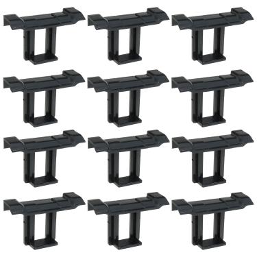 Imagem de heyous 12 peças de clipes pretos para drenagem, painel solar, 35 mm, fivela de drenagem, módulo fotovoltaico, clipe de limpeza, coletor de poeira, clipe de drenagem de tanque