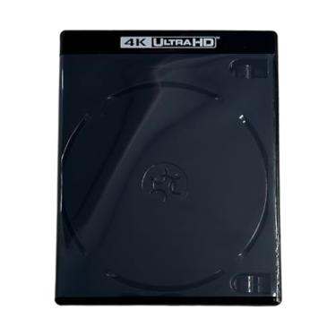 Imagem de Preminum MediaPack4All (W/4K UHD) Capa dupla Blu-Ray preta de 12,5 mm para armazenamento de CD/DVD, capacidade dupla (1)