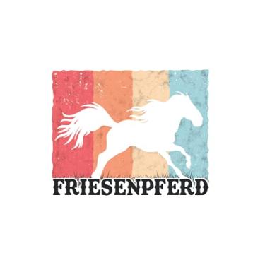 Imagem de Friesian Horse Notebook: Friesian Horse Retro Rider Friese Vintage / 6x9 inches / 120 dotted sites