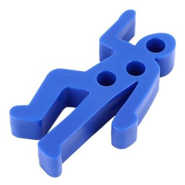 Imagem de Porta-lápis para Cena de Crime, 3 Furos, 4 Polegadas de Comprimento, Compacto, 2,5 Polegadas de Largura, Suporte Engraçado para Caneta de Mesa, Plástico para Casa (Azul)