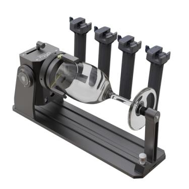 Imagem de Rolo rotativo ALIENCELL RR1, rolo de mandíbula de ajuste de ângulo de 180°, compatível com a maioria das máquinas de gravação a laser para gravar caixas de objetos cilíndricos, taça de vinho, copo,