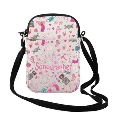 Imagem de TSOTMO Ultrassom Sonografia Tech Gift Sonographer Bolsa tiracolo Presente de Formatura para Radiologia Sonografistas, Cr ultrassonografista
