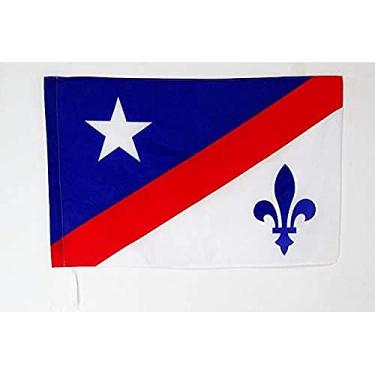 Imagem de AZ FLAG Bandeira francesa americana 2' x 3' para um mastro - bandeiras franco-americanas 60 x 90 cm - faixa 2x3 pés com furo