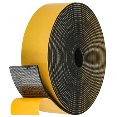 Imagem de Amzjjle 26 Pés Vedação de Vedação Contra Intempéries(2"x1/8") para Janela de Porta, Fita de Espuma de Alta Densidade, Isolamento Acústico, Tira de Isolamento, Seladores de Porta pa (2 Polegadas X 1/8