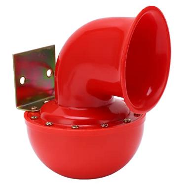 Imagem de Buzina de Touro Elétrica de 150db - Buzina de Ar Vermelha para Caminhões, Carros, Barcos e Motocicletas - Buzina de Metal Com Som de Vaca Alto para Segurança Aprimorada