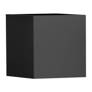 Imagem de Vaso Fibra De Vidro Quadrado Texas P 50cm Vietnamita Caixa Decoração (Preto Fosco)