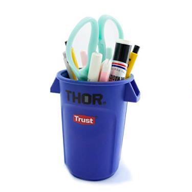 Imagem de Carrotez Pen Holder for Desk, Makeup Brush Holder, Stand for Desk Pencil Cup Pencil Holder for Kids Durable Desk Organizer Ideal Gift for Home, Office, Blue