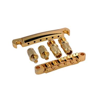 Imagem de Conjunto dourado de 6 cordas Tune-O-Matic Bridge e Tailpiece para guitarra Epiphone LP Gibson SG