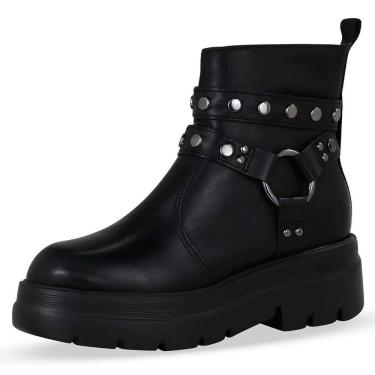 Imagem de Bota Coturno Feminino Cano Baixo Salto Médio Bottero