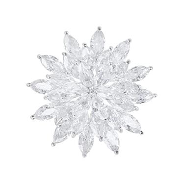 Imagem de YYSuniee Broches para mulheres, broches de zircônias cúbicas broches elegantes broches joias para festa de casamento banquete de aniversário, Latão, Zircônia cúbica