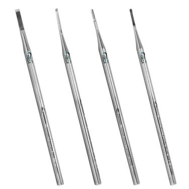 Imagem de Kit Cinzeis Formão para Podologia, Nº254, Modificado Nº254A, Micro For