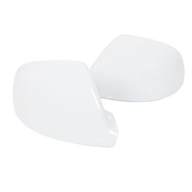 Imagem de Akozon 1 par Porta do Carro Tampa de Espelho de Vista Traseira 7E1857527F Caps Resistentes a Arranhões para Transportador T5.1 T6 Com Instalação Fácil de Clipe (Branco)