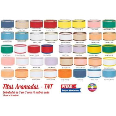Imagem de 50m De Fita De Tnt Aramada - 35mm X 10m Com 05 Rolos  = 50m - Fitas Re