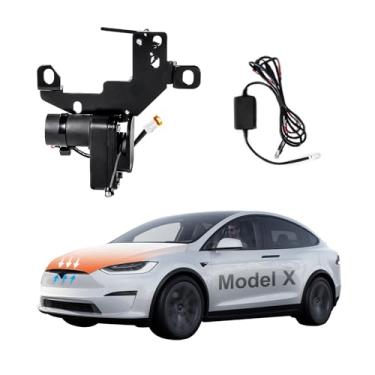 Imagem de Para Model X 2021-2024 Trava de fechamento suave do porta-malas dianteiro, tampa elétrica de fechamento automático, tampa de sucção elétrica, fecho automático, acessórios Tesla 2021 2022 2023 2024