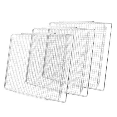 Imagem de Cesta de reposição de aço inoxidável 304 para peças de forno BOV900 BOV950 Acessórios de fritadeira a ar para forno inteligente, cestas de malha, torradeira, forno, bandeja de fritadeira a ar, 3 peças