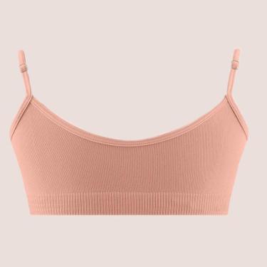 Imagem de Sutiã Infantil Regulável Zee Rucci Toque Macio Sem Costura, Bege, M