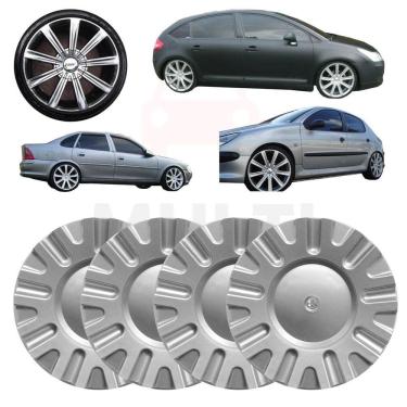 Imagem de Kit 4X Calotas Centro Roda Devine Kromma Ferraro