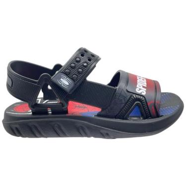 Imagem de Sandália Infantil Papete Marvel Challenge Grendene Kids 23204, Preto, 