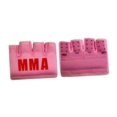 Imagem de menolana Luvas de boxe de MMA lutadores de luvas de brigas de nylon respiráveis ​​esportes para homens homens por lutar o karatê sanda muay thai tailandês, Rosa