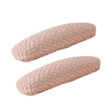 Imagem de Bothyi 1 par de escritórios cadeira de braço Capas de braço de poltrona Tampas de braço para o cotovelo de escritório em casa Concesas de almofada Capas de, Bege