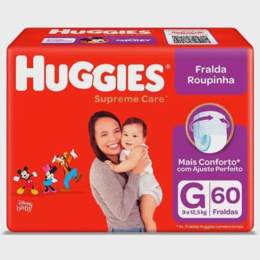 Imagem de Fralda Roupinha Huggies Supreme care g, pacote com 60 unidades