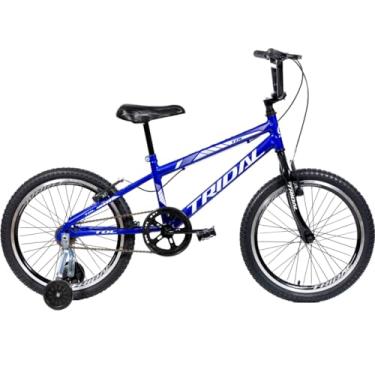Imagem de Bicicleta Infantil Aro 20 BMX Cross Tridal com Roda Lateral (Azul)