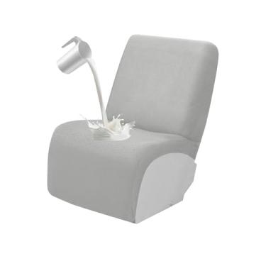 Imagem de ROFASVCO Capas de sofá reclináveis, secionais, em forma de L, à prova d'água, laváveis, para poltronas reclináveis em formato de L, super elásticas (capa de assento adicional, cinza prateado)