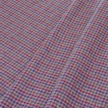 Imagem de Tecido italiano 100 % lã real da The Yard, tecido clássico de lã xadrez para casacos da moda, calças, saias, bricolage e decoração de casa (cor de ameixa, 2 jardas)