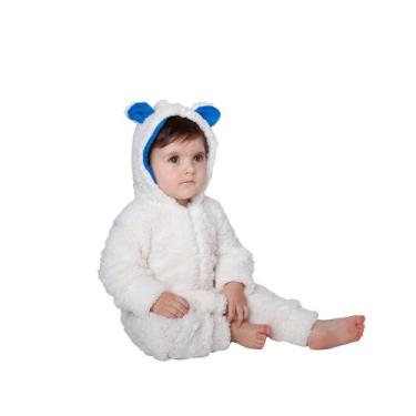 Imagem de Macacão Infantil Frio Touca Criança Bebê Ovelha Quente Cores - DW Conf