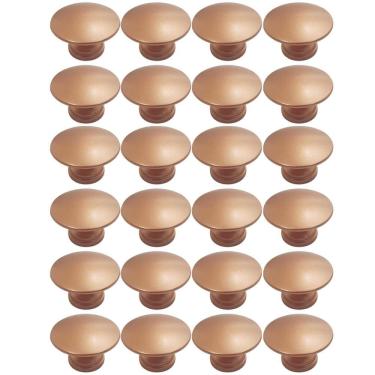 Imagem de Kit 24 Puxadores Ponto Cobre Tucson para Móveis Armários Gavetas Porta