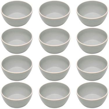 Imagem de Kit 12 Tigelas de Melamina Bowl Cinza 600ml Class Wolff Sobr