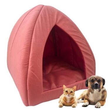Imagem de Cama Pet Casinha Cabana Caminha Toca Oca Iglu Gato Cachorro Tamanho Único (Rosê)