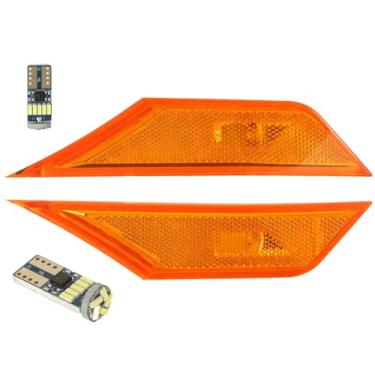 Imagem de QZQ Lâmpada de sinalização lateral com lâmpadas de LED compatível com Honda Civic 2016-2021 10ª geração Sedan-Yellow compatível com Honda Civic Sedan 10ª geração 2016-2021