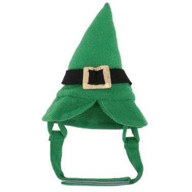 Imagem de Angoily Mini chapéu de duende de Natal para gatos, chapéu de sapo, chapéu de trevo para crianças, fantasia de chefe de cachorro, gorros para bebês, gato, aniversário, roupas infantis, chapéu de animal