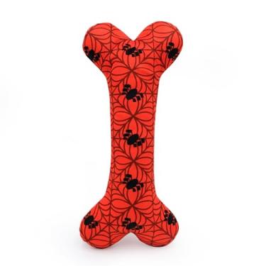 Imagem de ZippyPaws Marvel Jigglerz – Brinquedo durável e enrugado para cães, brinquedo interativo para o tédio, brinquedos para filhotes de pelúcia sem enchimento – Osso do Homem-Aranha
