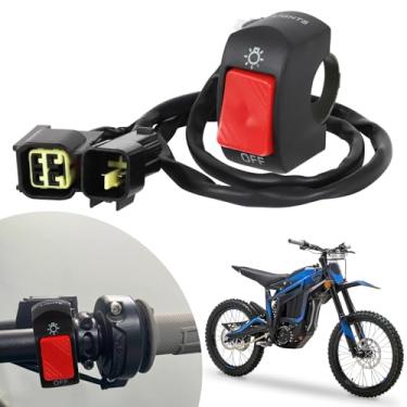 Imagem de Alpha Rider Interruptor de desligamento de farol para Talaria Sting R MX4 Plug and Play Ajuda a economizar bateria LED farol interruptor liga/desliga com botão