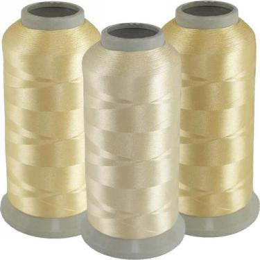 Imagem de Linha Bordar 100% Poliester 120g Cone 4000m Cor Perolados - Qian Suo