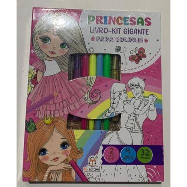 Imagem de Livro-Kit Gigante Para Colorir - Princesas - Blu Editora