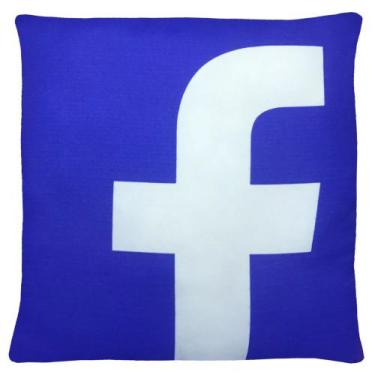Imagem de Almofada Emoji Pelúcia 45cm face book - Vitor Bordados