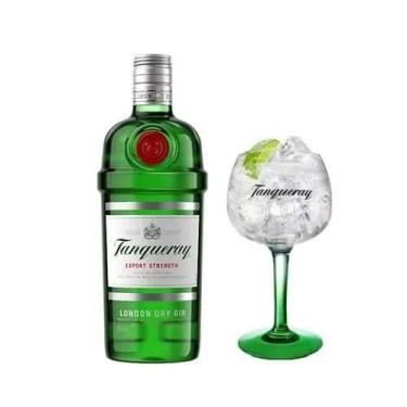Imagem de COMBO GIN TANQUERAY London Dry 750ml + 1 Taça TANQUERAY DE VIDRO IMPOR