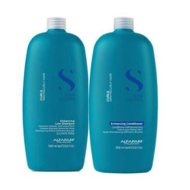 Imagem de Kit Alfaparf Semi Di Lino Curls shampoo 1L e condicionador 1L cachos h