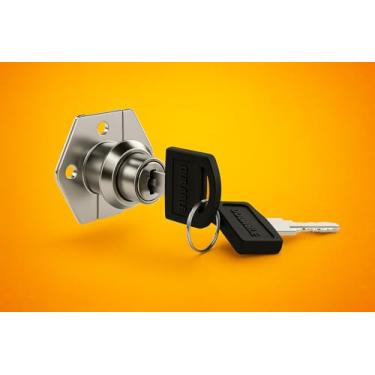 Imagem de Fechadura Para Gaveta Chave Tranca Níquelada 31mm Soprano