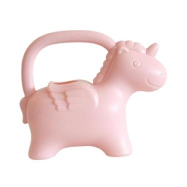 Imagem de Ioensy Regador infantil, regador em formato de animal, de jardim com pega confortável, ferramenta de jardinagem para plantas internas e externas, Cavalo Rosa