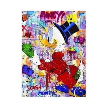 Imagem de Pintura Em Tela De Arte Grafite Do Pato Donald Decoração De Parede Par