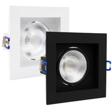 Imagem de Spot Recuado Único Mr16 Embutir Lâmpada Led 5w Luz Frio ou Quente (Capa Branco - Luz Branco Quente)