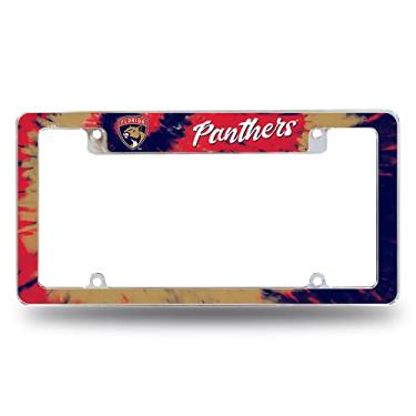 Imagem de Rico Industries NHL Florida Panthers Tie Dye 30,48 cm x 15,24 cm Moldura de placa automotiva para carro/caminhão/SUV