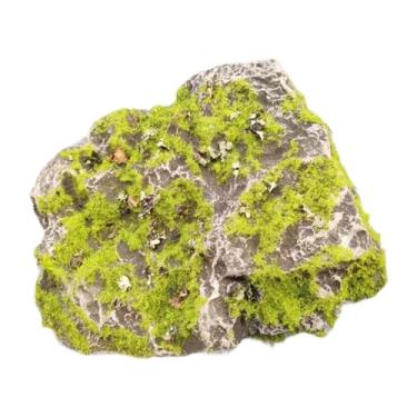 Imagem de Ioensy Pedra artificial coberta com musgo verde, espuma, pedra falsa, decoração de musgo artificial para cilindro de vidro, dioramas, tigela faça você mesmo, M