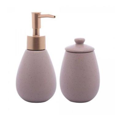 Imagem de Conjunto para Banheiro Granilite Nude em Cerâmica com 2 Peças - Wolff