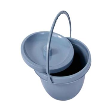 Imagem de Kokiya Vaso sanitário reforçado com balde, vaso sanitário leve com alça, mictório fácil de limpar, cômoda para carro, camping, barraca, quarto e casa